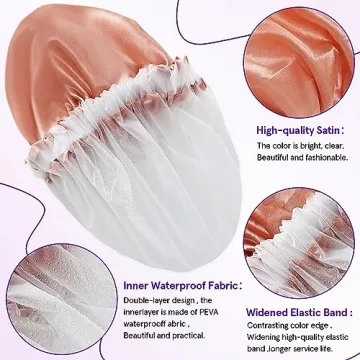 Reusable Waterproof Shower Caps for Hair Protection