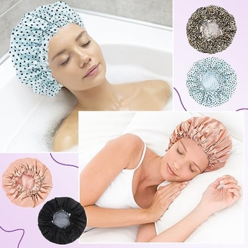 Reusable Waterproof Shower Caps for Hair Protection