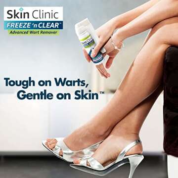Skin Clinic FREEZE 'n CLEAR™ Advanced Wart Remover, Tough on Warts, Gentle on Skin, (12 Precision ...