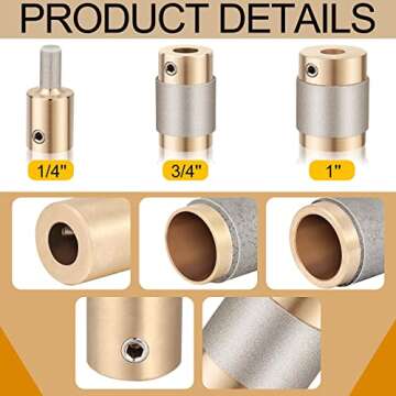 Diamond Drill Set for Glass - 3 Sizes Included