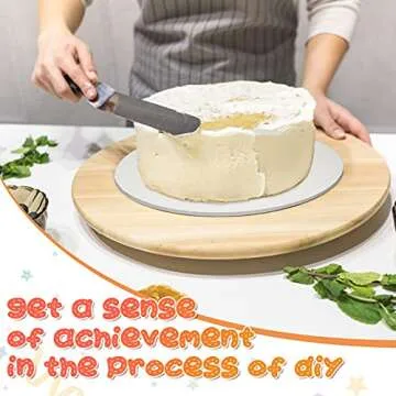 8 Pieces Cake Drums Boards Round Sturdy Cake Drum with 2 Pieces Satin Ribbon for Heavy or Multitiered Cakes (6, 8, 10, 12 Inch)