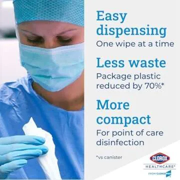 Clorox Healthcare Bleach Germicidal Wipes, 150 Count Canister (Package May Vary)