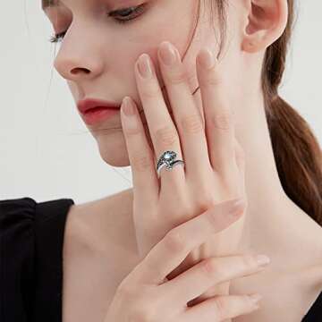 Moonstone Spoon Ring 925 Sterling Silver Adjustable Beauty