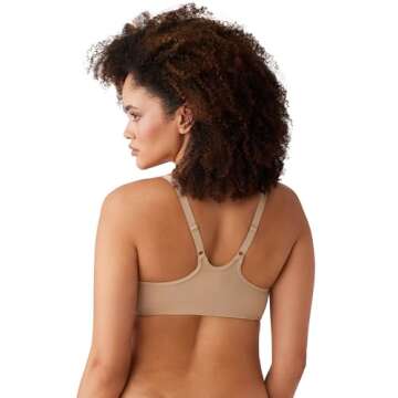 Wacoal Women's Body Unlined Front Close Underwire Racerback Bra, Toast, 36DD