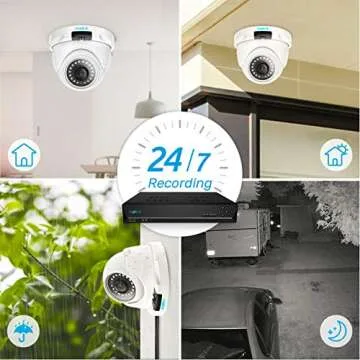 REOLINK 4MP 8CH PoE Security Camera System, 4pcs Wired 1440P Security IP Camera for Indoor and Outdoor, 4K 8CH NVR with 2TB HDD for 24-7 Recording RLK8-420D4