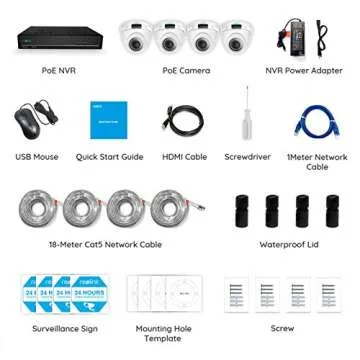 REOLINK 4MP 8CH PoE Security Camera System, 4pcs Wired 1440P Security IP Camera for Indoor and Outdoor, 4K 8CH NVR with 2TB HDD for 24-7 Recording RLK8-420D4