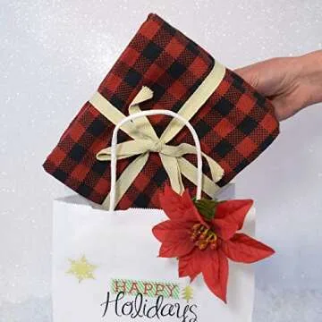 Durable White Kraft Gift Bags, 100 Pack for All Events