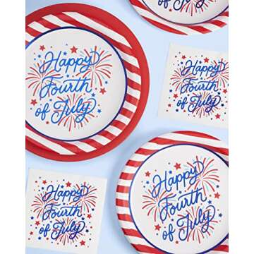 Quality 3-Ply Fourth of July Napkins, 25 pcs, Festive Decor