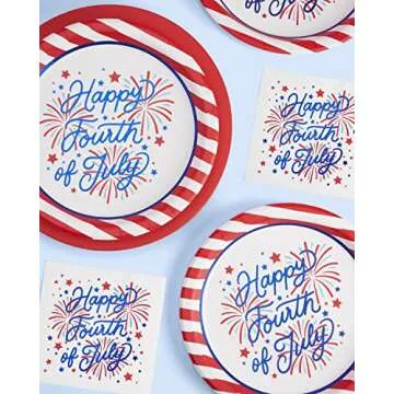 Quality 3-Ply Fourth of July Napkins, 25 pcs, Festive Decor