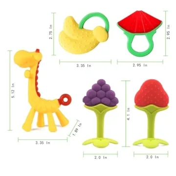 Baby Teething Toys for Newborn - 5-Pack BPA Free