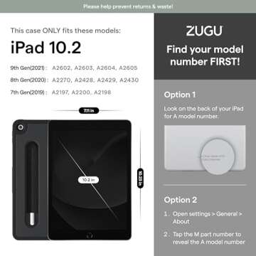 ZUGU CASE for 10.2 Inch iPad 9th Generation Case 7th / 8th Generation Case (2021/2020/2019) | Protec...