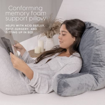 Milliard Memory Foam Reading Pillow Customizable Support Washable