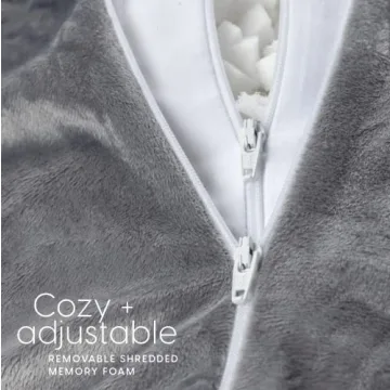 Milliard Memory Foam Reading Pillow Customizable Support Washable