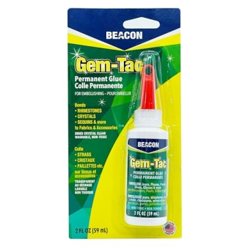 Gem-Tac Adhesive for Securely Bonding Rhinestones and Gems