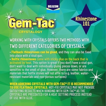 Gem-Tac Adhesive for Securely Bonding Rhinestones and Gems
