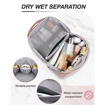 BAGSMART Travel Toiletry Bag for Stylish Women