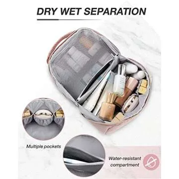 BAGSMART Travel Toiletry Bag for Stylish Women