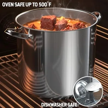 Durable 12-Quart Stainless Steel Stockpot for Even Cooking