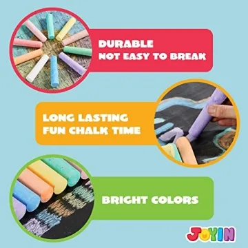 JOYIN 180 PCS Washable Sidewalk Chalks Set for Kids