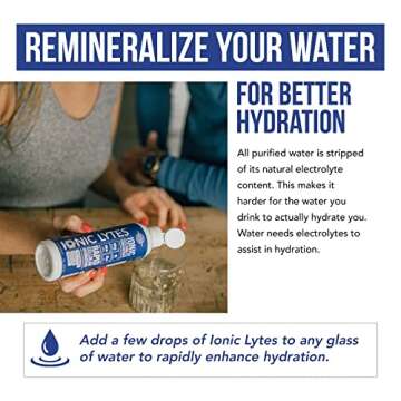 Ionic Lytes Electrolyte Concentrate (96 Servings) | Sugar Free, Keto Electrolyte Drops, Perfectly Purified Ionic Electrolytes for Rapid Hydration | 30% More Potassium, Magnesium & Zinc (8 oz)