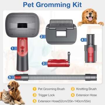 Pet Dog Grooming Kit for Dyson V7 V8 V10 V11 V12 V15