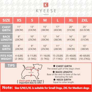 KYEESE Dog Pajamas Small Stretchable Dog Pjs Jumpsuit 4 Legs Puppy Pajamas Hair Shedding Cover