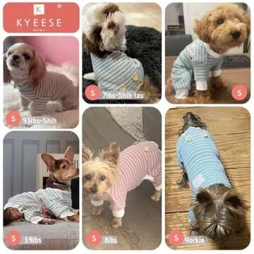 KYEESE Dog Pajamas Small Stretchable Dog Pjs Jumpsuit 4 Legs Puppy Pajamas Hair Shedding Cover