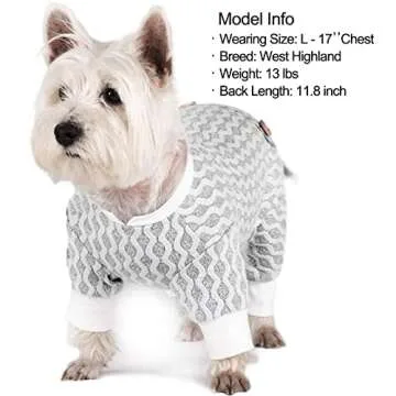 KYEESE Dog Pajamas Small Stretchable Dog Pjs Jumpsuit 4 Legs Puppy Pajamas Hair Shedding Cover