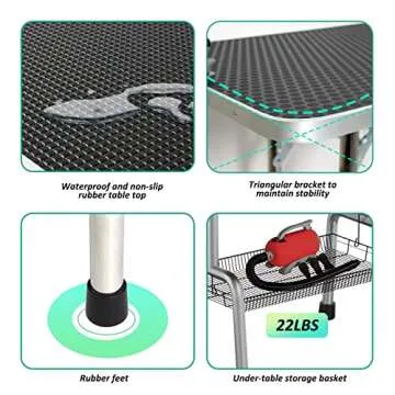 LOVMOR Professional Dog Grooming Table - Sturdy & Adjustable
