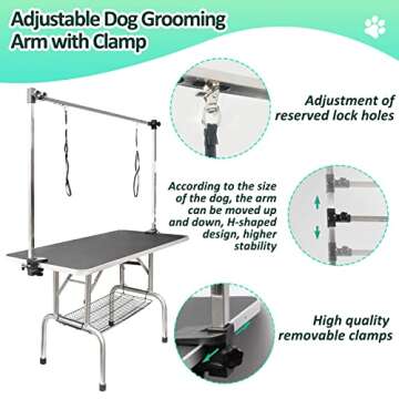 LOVMOR Professional Dog Grooming Table - Sturdy & Adjustable