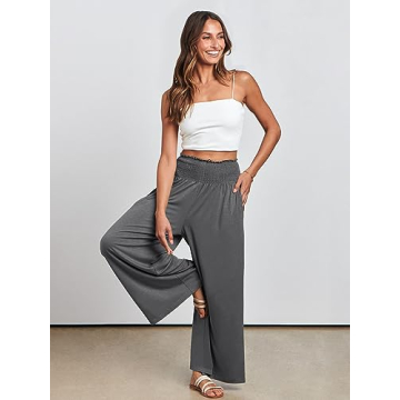 Comfortable ANRABESS Women Palazzo Pants for Summer