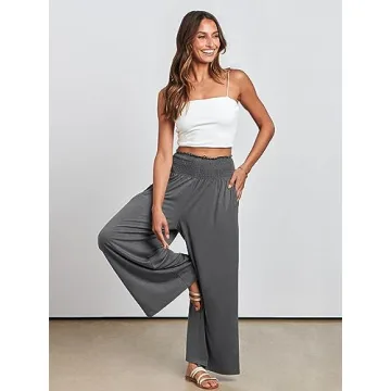 Comfortable ANRABESS Women Palazzo Pants for Summer