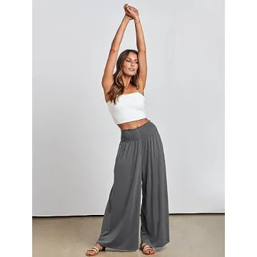 Comfortable ANRABESS Women Palazzo Pants for Summer