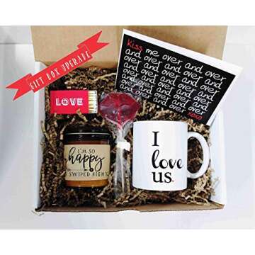 Swiped Right Gift for Girlfriend Gift for Boyfriend Gift Valentines Day Gift So Happy I Swiped Right Scented Candle Soy Candle Custom Candle