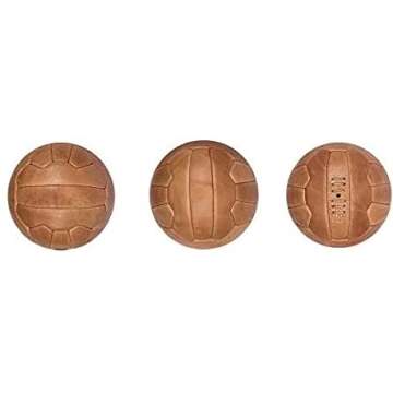 Oryx Sports Vintage Soccer Ball Antique Leather Football Size 5, Light Brown