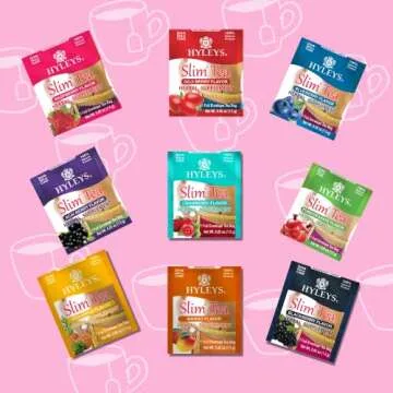 Hyleys Slim Tea 9 Flavor Assortment 100 Ct - Weight Loss Herbal Supplement Cleanse and Detox - 100 Tea Bags (1 Pack)