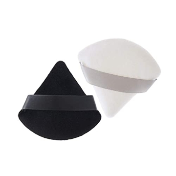 BeeSpring 2 Pcs Soft Cotton Makeup Puffs - Flawless Face Sponge & Powder Puff