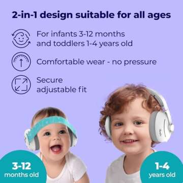 Baby Noise-Cancelling Earmuffs for Infant & Toddler Protection