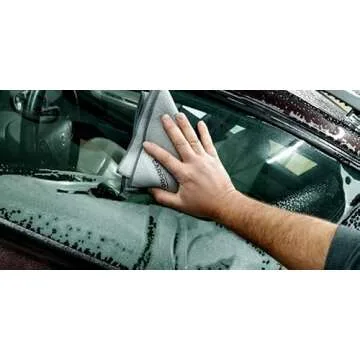 CARPRO GlassFiber Microfiber Towel - Car Wash Drying Towel Spotless Glass Windshield & Windows, MicroFiber Edge, Lint & Tag Free, Cleaning Cloth Towel Car Washing, Drying & Auto Detailing (Pack of 1)