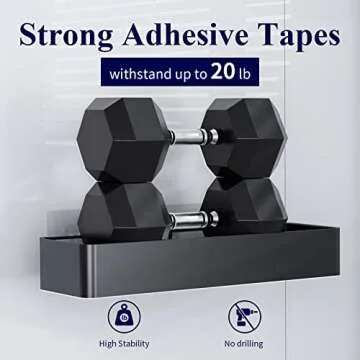 Kitsure Shower Caddy - 2 Pack with a Soap Holder, Large Organizers, Shelf for Inside Shower Room with Easy Installation, Durable & Rustproof Shelves for Smooth Surfaces, Black