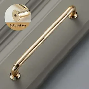 Bestory Polished Brass Kitchen Cabinet Pulls - 10 Pack