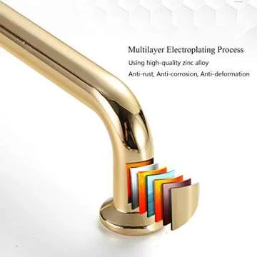 Bestory Polished Brass Kitchen Cabinet Pulls - 10 Pack