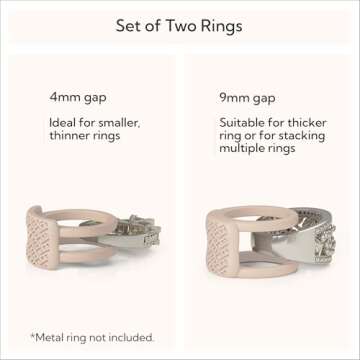 Rinfit 2PCS Silicone Ring Protectors - Ideal for Active Lifestyles