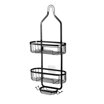 Rustproof Anti-Swing Shower Organizer with Hooks - Innovatronic