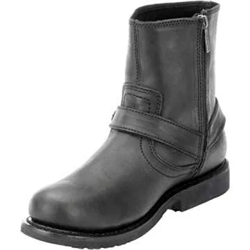 HARLEY-DAVIDSON FOOTWEAR Men's Scout Leather Motorcycle Harness Casual Boot, Black, 8.5