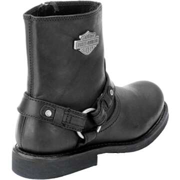HARLEY-DAVIDSON FOOTWEAR Men's Scout Leather Motorcycle Harness Casual Boot, Black, 8.5