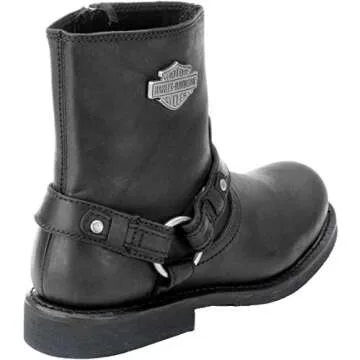 HARLEY-DAVIDSON FOOTWEAR Men's Scout Leather Motorcycle Harness Casual Boot, Black, 8.5