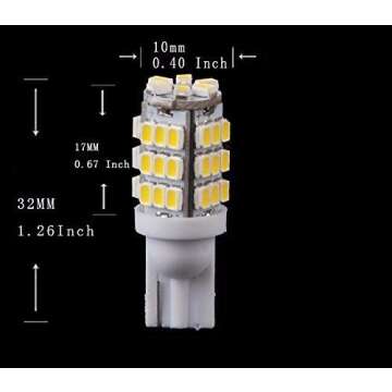 20 X T10 Wedge 42-SMD Pure White LED Bulbs