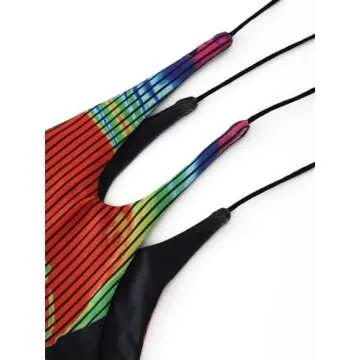 CAPE CLIQUE Rave Top Concert Outfit for Womens Y2K Tops Sexy Going Out Crop Tops Body Print Sleeveless Club Summer Cami Tank Top Rainbow Small