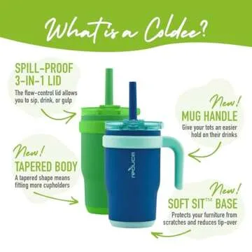 REDUCE 14 oz Coldee Tumbler - Kid-Friendly, Insulated Mug